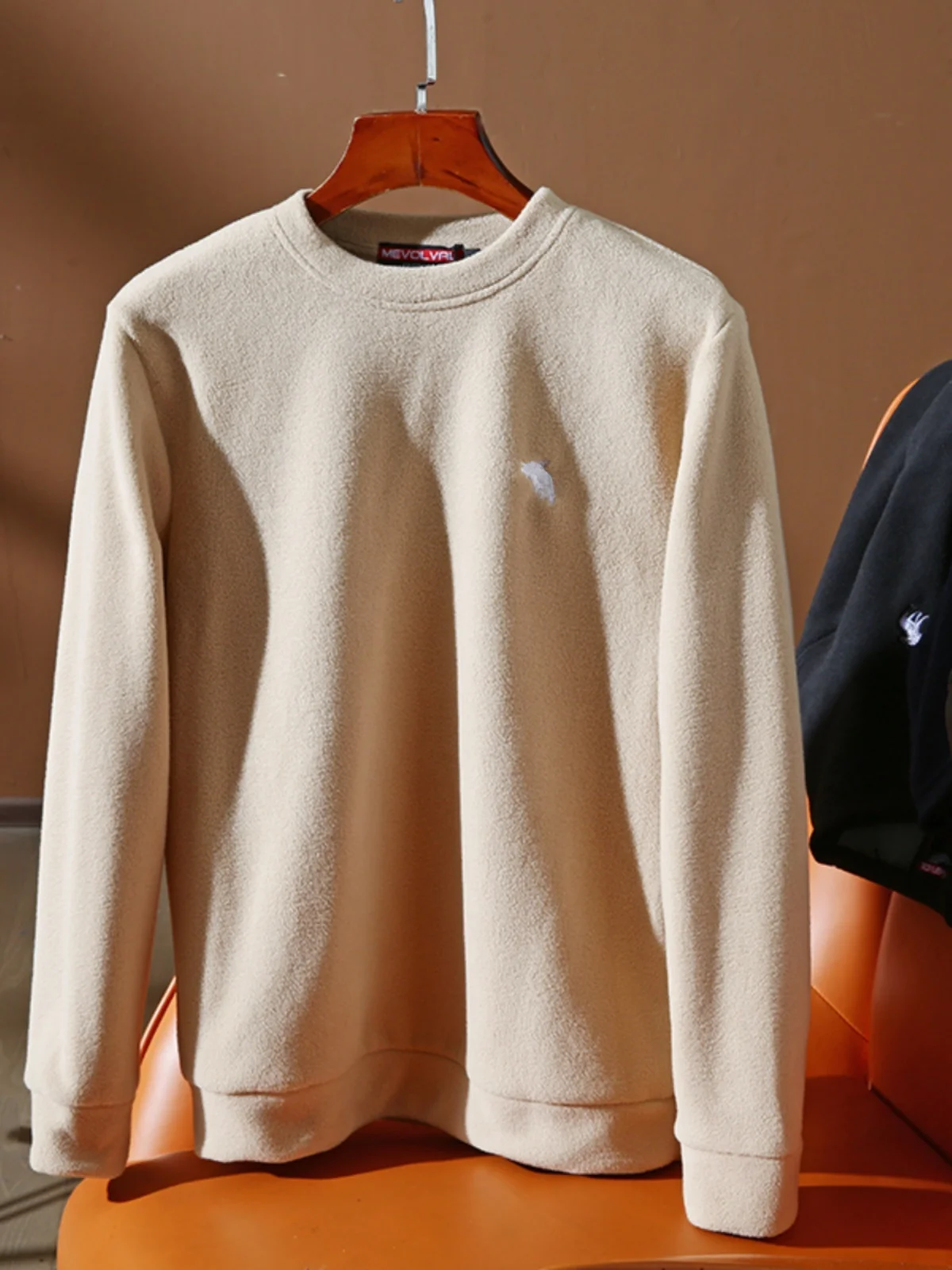 

Autumn Winter Fce Sweatirt Men's Faion Embroidery Color Versatile round Ne Hoodie Outdoor Base Layer irt