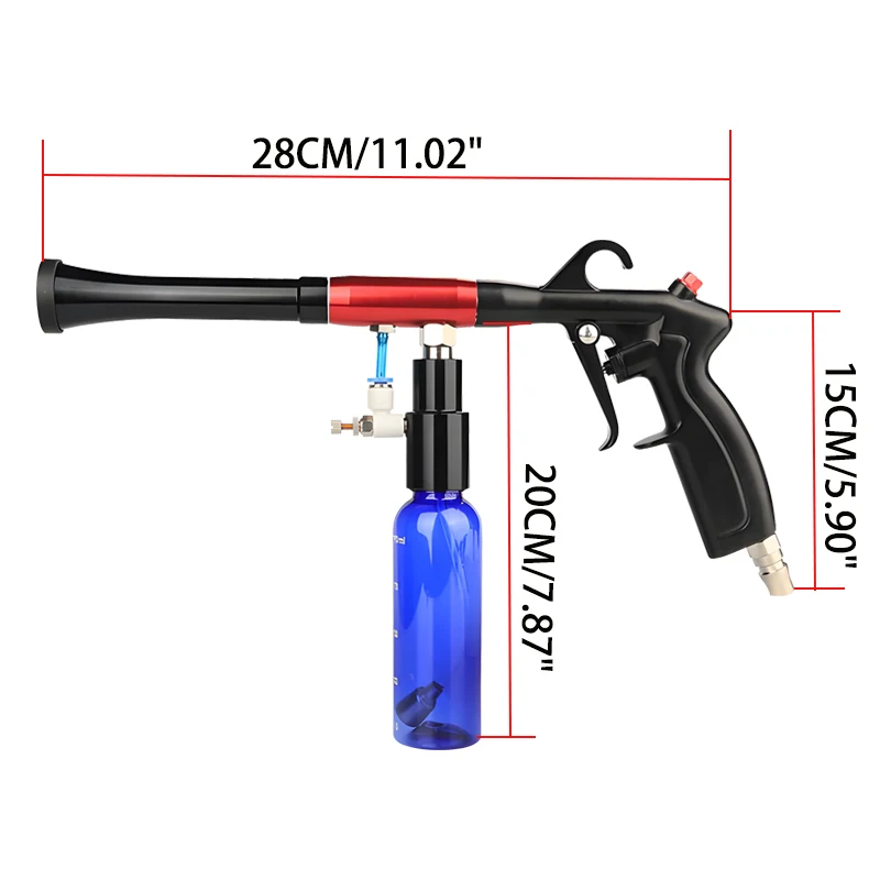 Car Interior Cleaning Gun Air Blowing Paint Spraying Gun With Pe Bottle Suitable For Cleaning Car Seats Coating Polishing