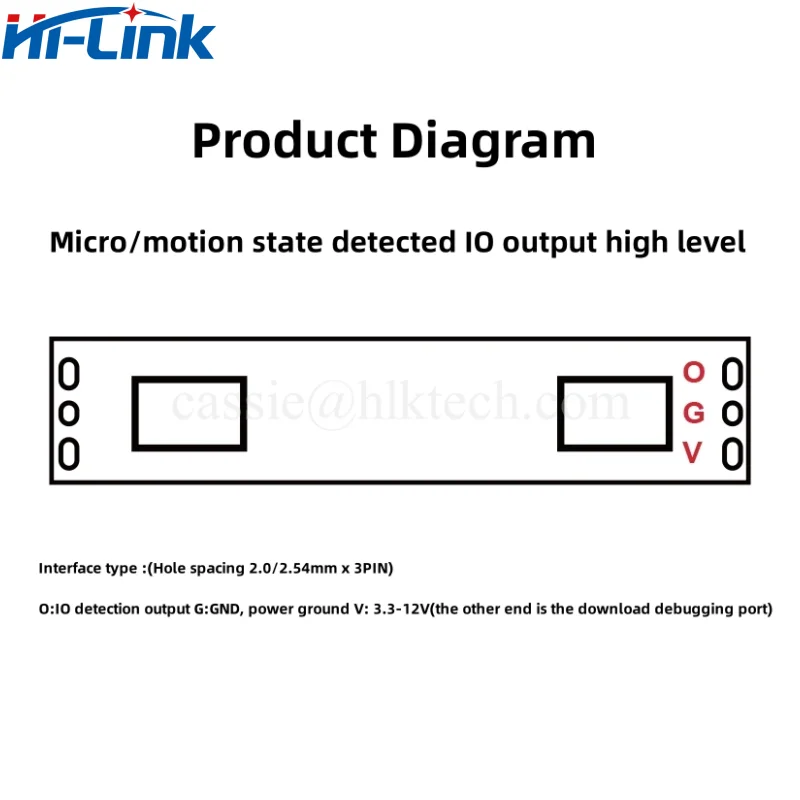 HLK-LD1030 10g intelligentes menschliches Mikrowellen-Induktion radar modul 10,525 GHz X-Band-Mikro-Bewegungs sensor mit geringer Leistung