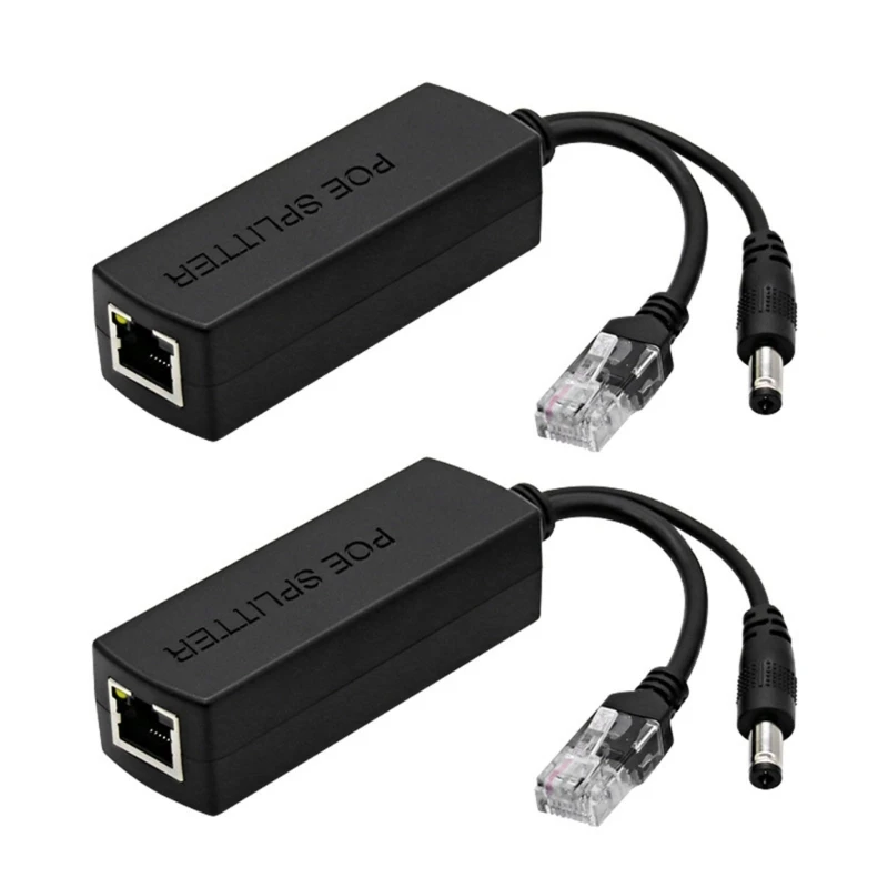 Highly Speed 100Mbps Ethernet POE Splitter 48V to 12V 1.2A Voltages Converters 77JC