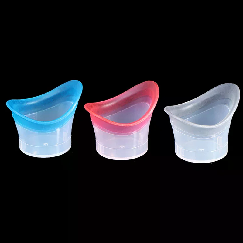 2 Stück Augenspülbecher aus Silikon, wiederverwendbar, weicher Augenbadbecher, Augenspülbecher