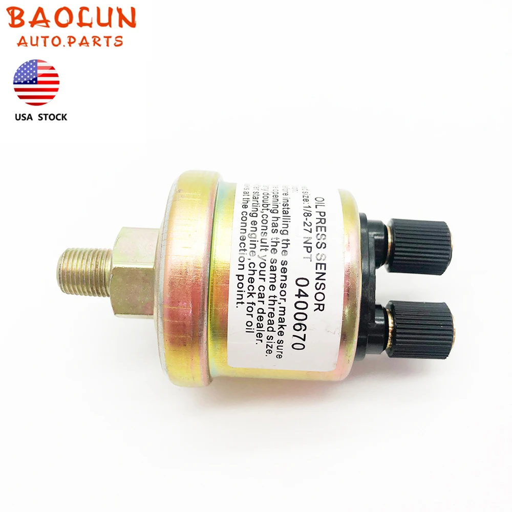 

BAOLUN 1/8-27NPT 0-10 bar Oil Pressure Sensor For Defi Link Gauge 0-150 Psi