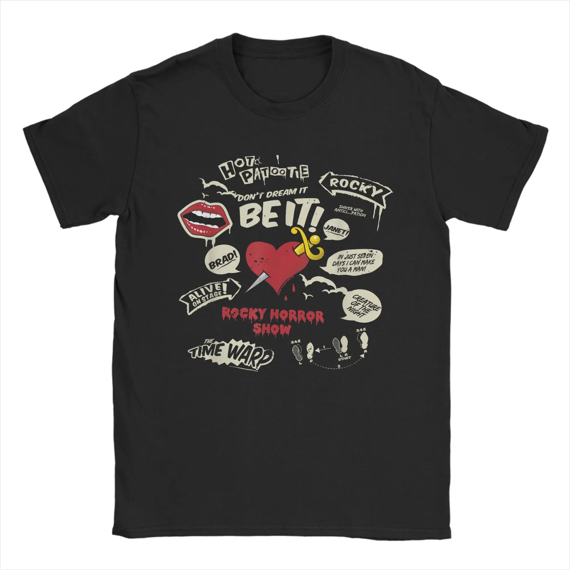 

Мужская футболка The Rocky Horror Show Icons And Quotes Новинка, футболка из 100% хлопка, футболки с короткими рукавами, одежда с круглым вырезом, новинка