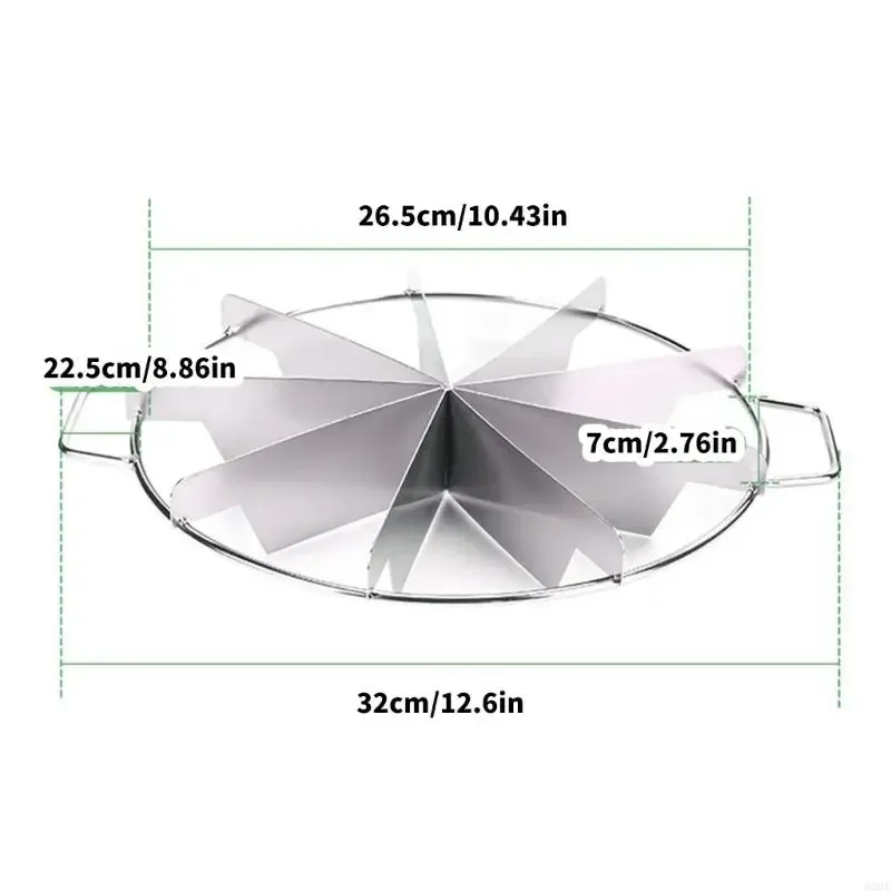 Stainless Steel Cake Divider, 7/8/9/10 Grids Option Cake Slicer, Even Portion Marker Cutter Tool for Kitchen Baking B03E
