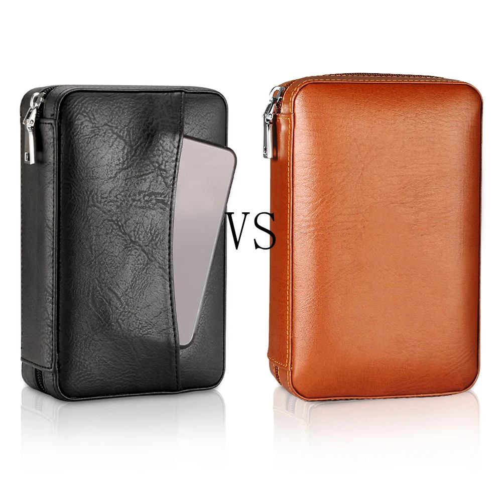 GALINER-시가 휴미더 케이스, 챠루 토 삼나무 목재 가죽 여행용 휴미더 가습기 세트, 선물 상자, 라이터 커터 미포함