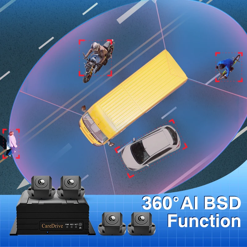 CareDrive MR910-360B Ai Mobile Dvr 4BSD كاميرا مسجل مركبة 360 مراقبة عرض عين الطيور 4G واي فاي أسطول سيارة الصندوق الأسود #2