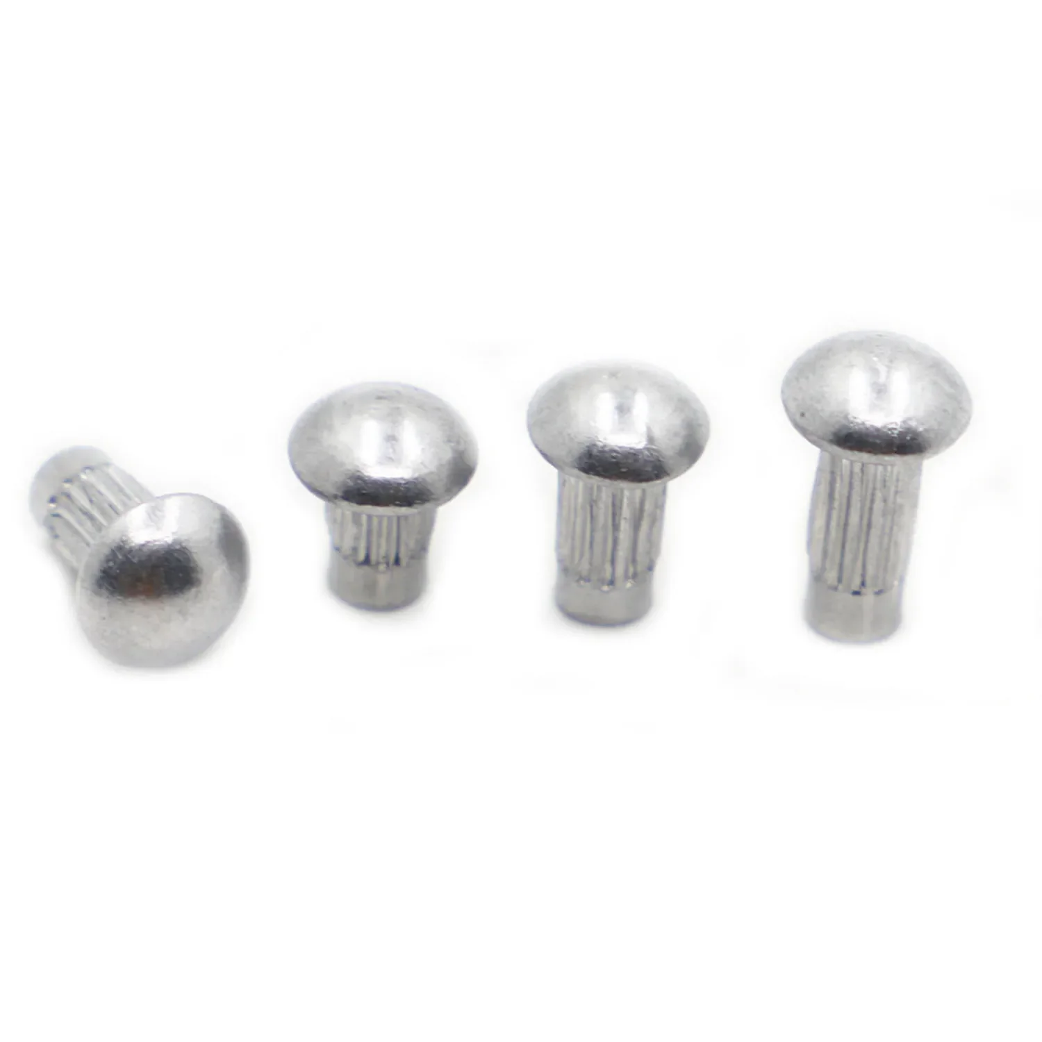 50/100pcs GB827 M2 M2.5 M3 M4 Aluminum Round Button Head Knurled Shank Solid Rivet for Label Name Plate