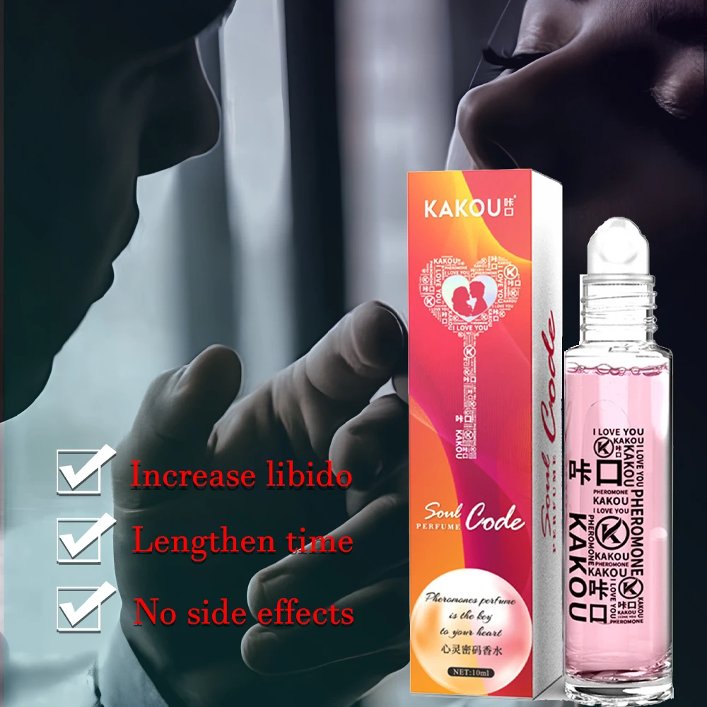 10ml Gold Powder Intimate Partner Erotic Pheromone Perfume Roller Ball Fragrance KAKOU Soul Code Body Spray for Men Women