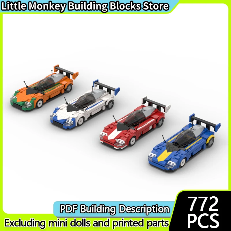 

Speed Racing Car Model MOC Building Bricks 787B Racing Car Bundle Modular Technology Children Holiday Gifts Assemble Toys Suit