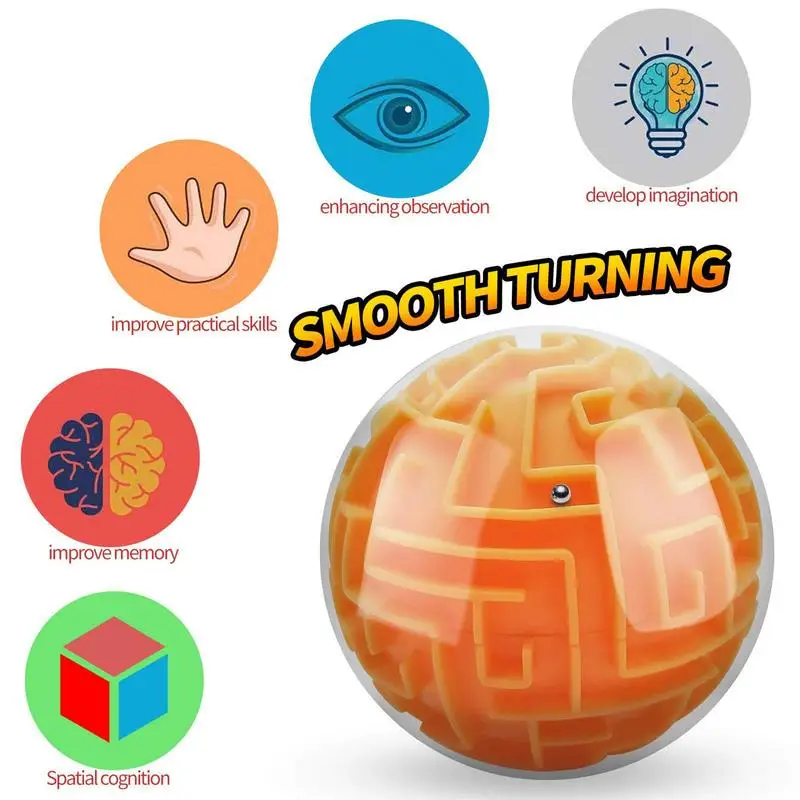 3D Gravity Memory Sequential Maze Ball Puzzle Toy Brain Teasers Challenges Game For Kids Adults Birthday Gifts