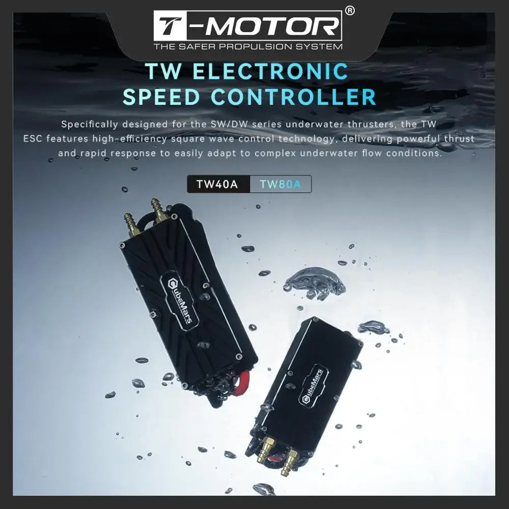 Cubemars TW-40A/80A-12S(2pcs/set) Electronic Speed Controller for CW+CCW Underwater Thrusters Intelligent Monitoring of Motor