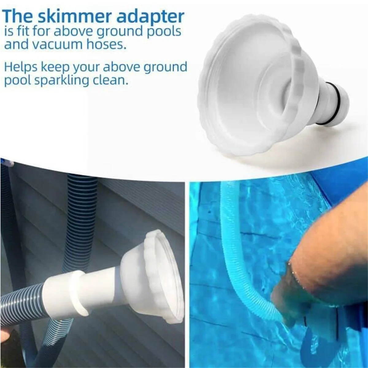 Adaptateur d'aspirateur RP/RX Skimmer Dream, accessoire pour tuyaux de 1.5 et 1.25 pouces, pour piscines hors sol