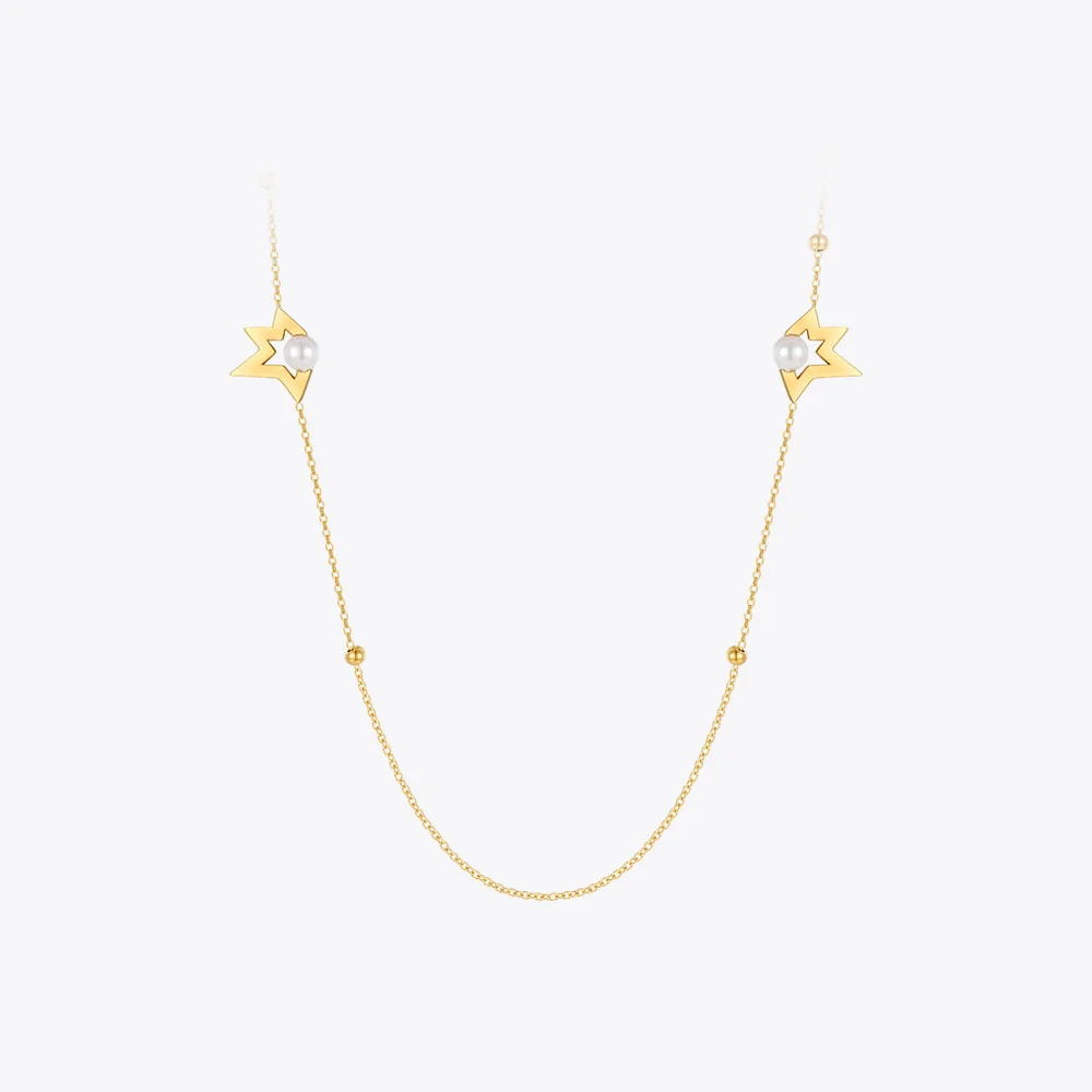 

ENFASHION Stars Necklace For Women Gold Color Fashion Jewelry Stainless Steel Choker Necklaces Delicate Graduation Gifts P213277