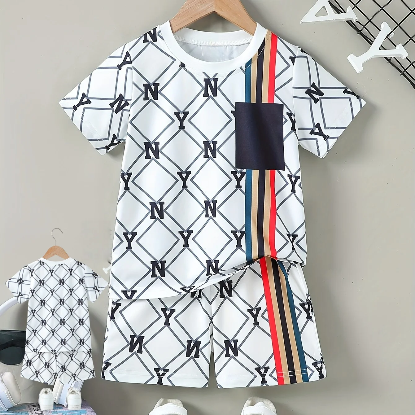 

2025 Latest Hot T-shirt Set 3D Vacation Style Trendy Various Elements Fashionable Street Men's Set Summer Top Shorts Breathable