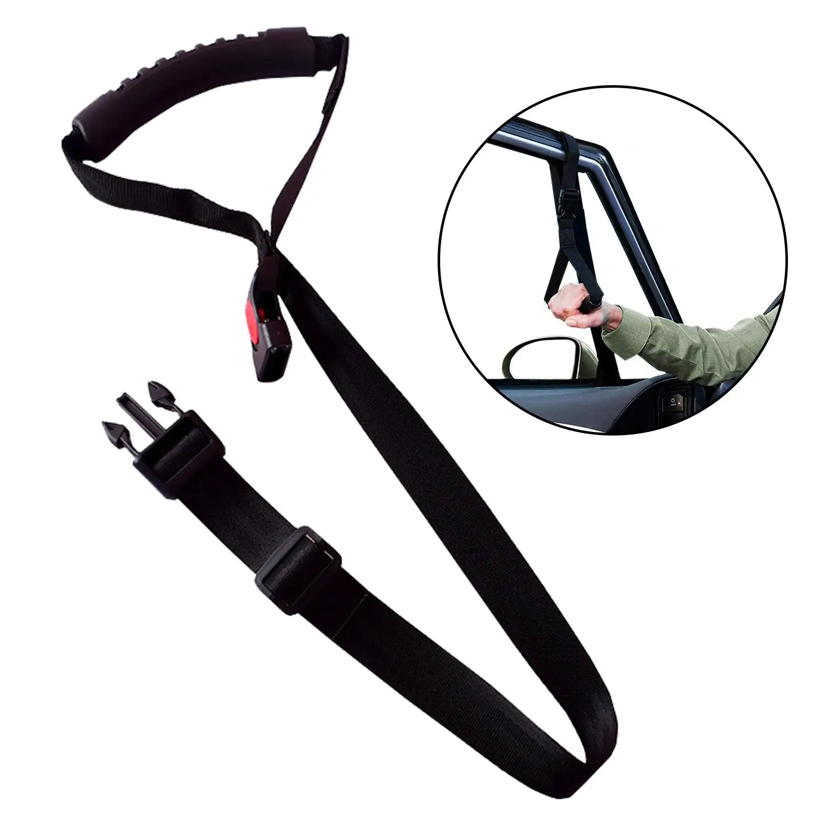 Car Grab Handle Adjustable Standing Aid Safety Handle Car Hand Hook Easy Installation Disability Help Wear Resistant Universal