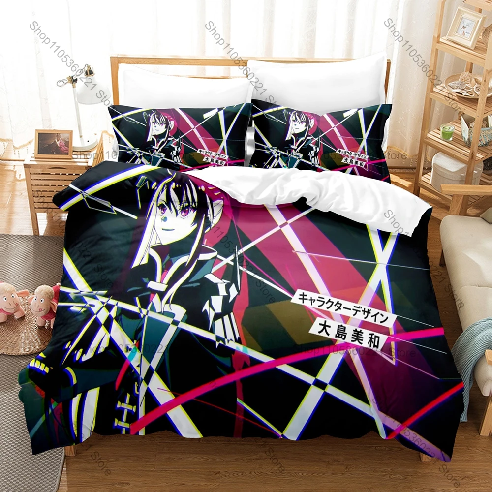 Black Summoner Epic Battle Isekai Light Novel Merch Duvet Cover Set 1 Duvet Cover + 2 Pillowcases Soft Microfiber