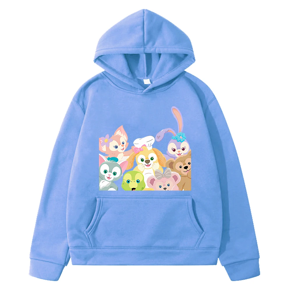 

Stellalou print Kawaii hoodies Fleece sweatshirt boys Jacket Disney anime hoodie Cartoon pullover y2k sudadera kids clothe girls