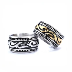 Viking Dragon Ring for Men Stainless Steel Celtic Knotwork Tribal Band Size 7-15 Gothic Punk Jewelry Gift