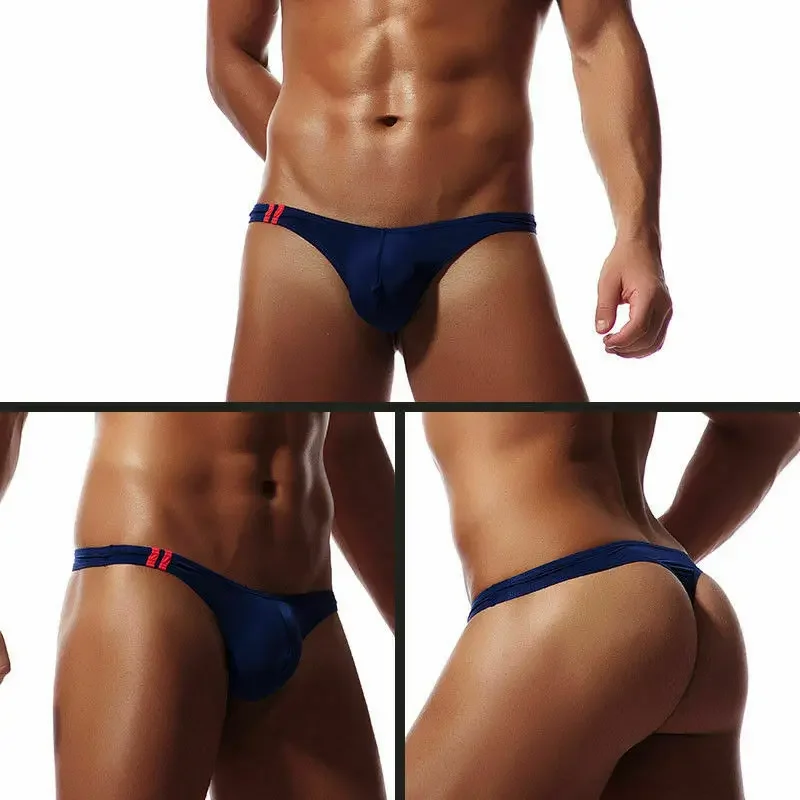 Ropa interior Sexy para hombre, Tanga transpirable, suspensorio, negro, blanco, azul, amarillo