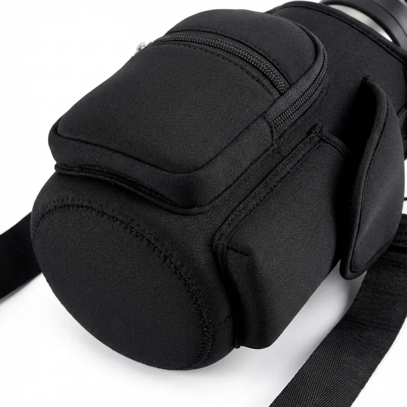 Magnetic Fitness Water Bottle Holder with Phone Pocket And Shoulder Strap Gym Accessories Storage Pouch Carrier Bottle Cover image 3