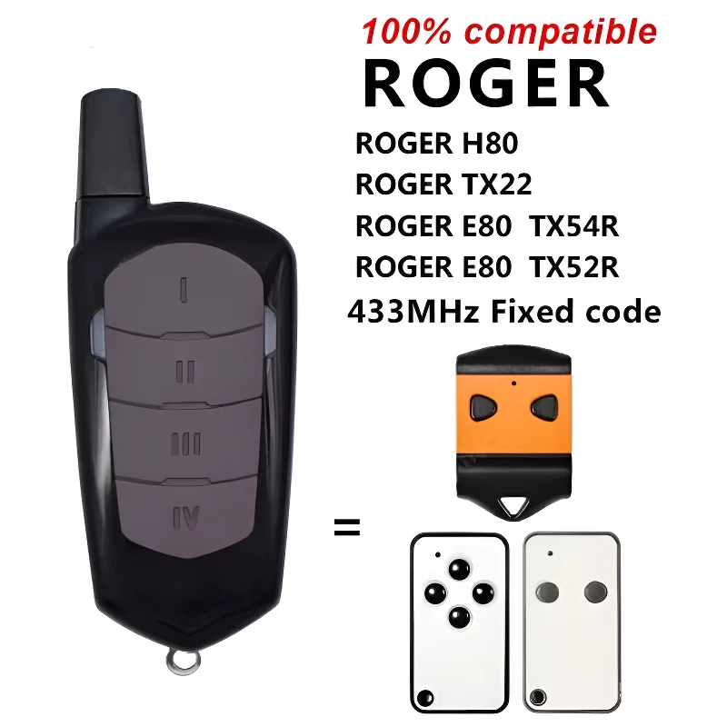 433MHz Wireless Auto Copy Remote Controller Universal 4 Keys Clone Red Light Remotes Duplicator for Gadgets Car Home Garage Door