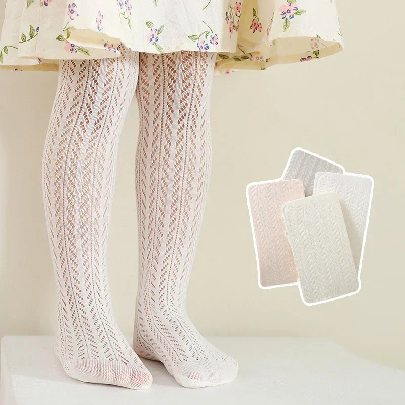 2-10Years Tights for Girls Summer Mesh Thin Children's  Pantyhose Fashion Soft Baby Girl Tights Cotton Kids Stockings