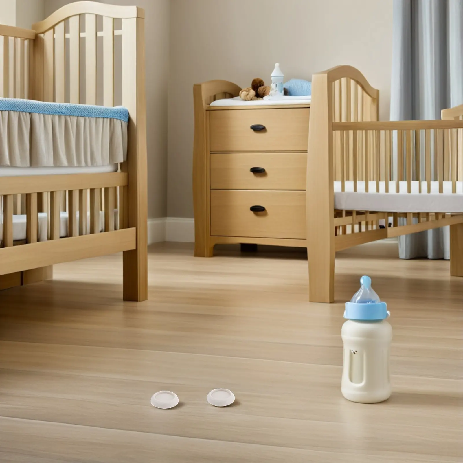 6個入りドア壁保護パッド-柔らかいベビーゲート用壁カップ、階段の出入り口コーナー保護、家庭用安全ガードパッド