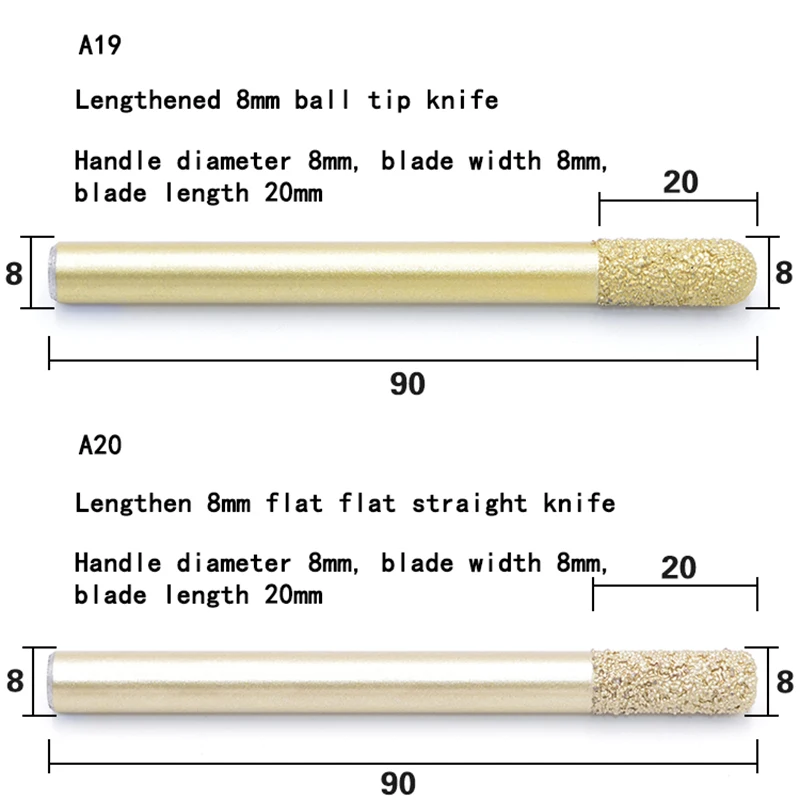 Wiertła diamentowe do lutowania, frezy stożkowe CNC do grawerowania marmuru i granitu, narzędzia do cięcia marmuru.