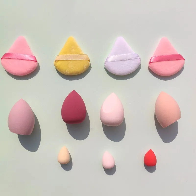 11 sztuk kosmetyczne Puff gąbka do makijażu Blender Beauty Egg podkład gąbki Puff do pudru kobiety akcesoria do makijażu przybory kosmetyczne