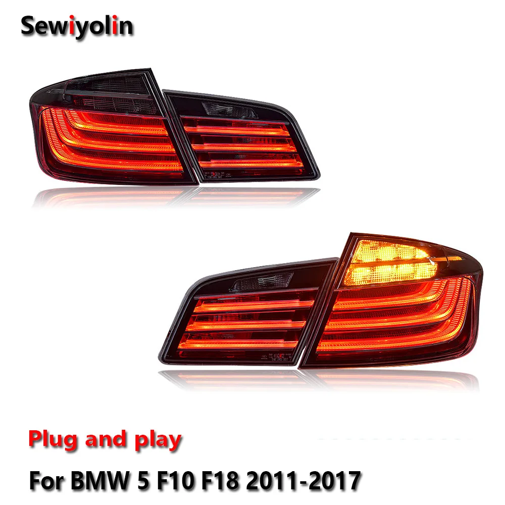 

Car Accessories Led Tail Lights For BMW 5 F10 F18 2011-2017 DRL Fog Rear Trailer lamps Turning Signal Voiture Plug And Play