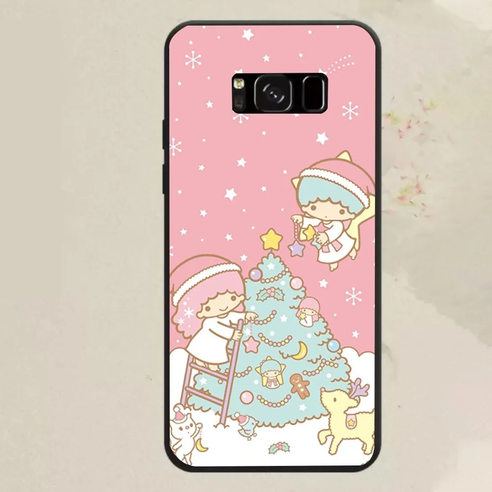 S-sanrio L-little Twin S-stars Phone Case For Samsung Galaxy A52 A12 A51 S21 Edge S22ULTRA S23 S20LITE Plus Ultra Black Cover