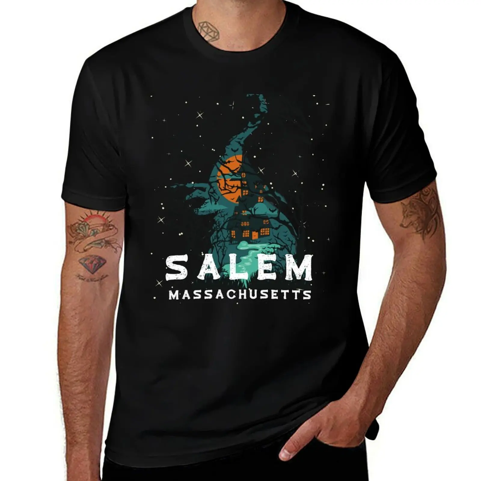 Salem Witch T-Shirt Urban Casual Loose Fit Tee