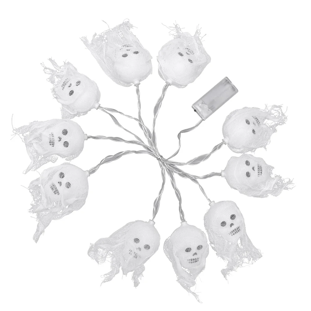 2.5 متر 10 LED أضواء سلسلة الجمجمة تعمل ستروب فريد ثابت على حديقة حفلة الهالوين الديكور الجنية مصباح