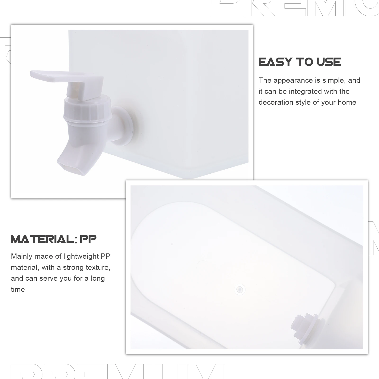 

Cold Water Pitcher Large Capacity Refrigerator Lemon Juice Tea Dispenser Faucet PP Material Home Office Kitchen Bar Use Beverage