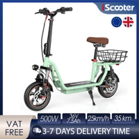 iScooter i12 Electric Scooter 36V 7.5Ah Lithium Battery 12 Inch Tires 500W Motor  E-Scooter Foldable EScooters