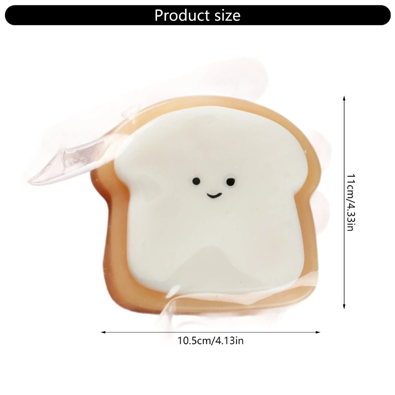 Textura macia espremer fatias pão brinquedo lento subindo torradas fatias alívio do estresse 15ub