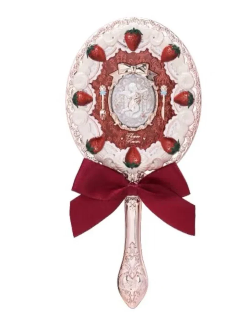 Flor conhece morango cupido espelho portátil ferramenta de maquiagem espelho
