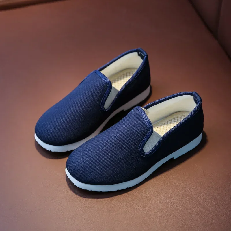 Kids Cloth Shoes for Boys Retro Vintage Chinese Style Traditional Casual Shoes Loafers for Performance Holiday Ethnic Soft Sole