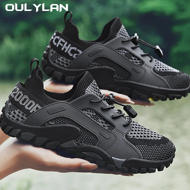 Men's Casual Shoes Men's Fashionable All-Matching Sneakers Men's Shoes Flying Woven Breathable Mesh Cloth Shoes