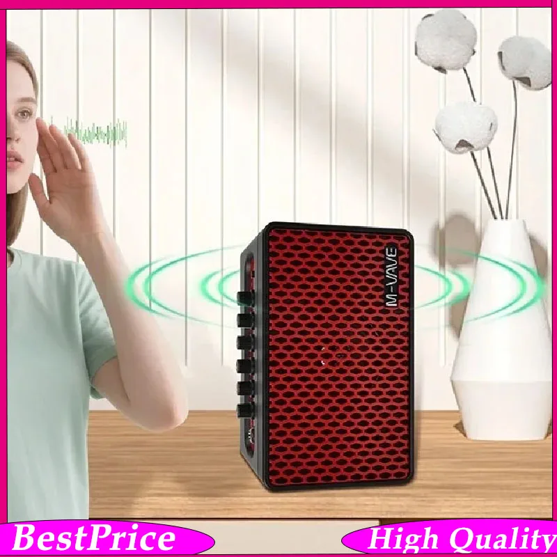 

M-VAVE 10W electric guitar speaker with built-in box head and simulation effect portable small speaker for outdoor performances