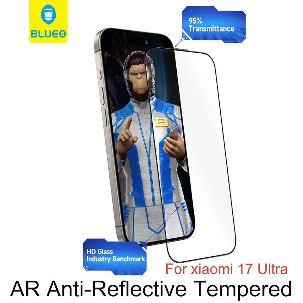 

Blueo For xiaomi 17 Ultra Screen Protector Ultra Clear AR Anti-Reflective Tempered For MI 17 Ultra Leiceversion Screen Protector