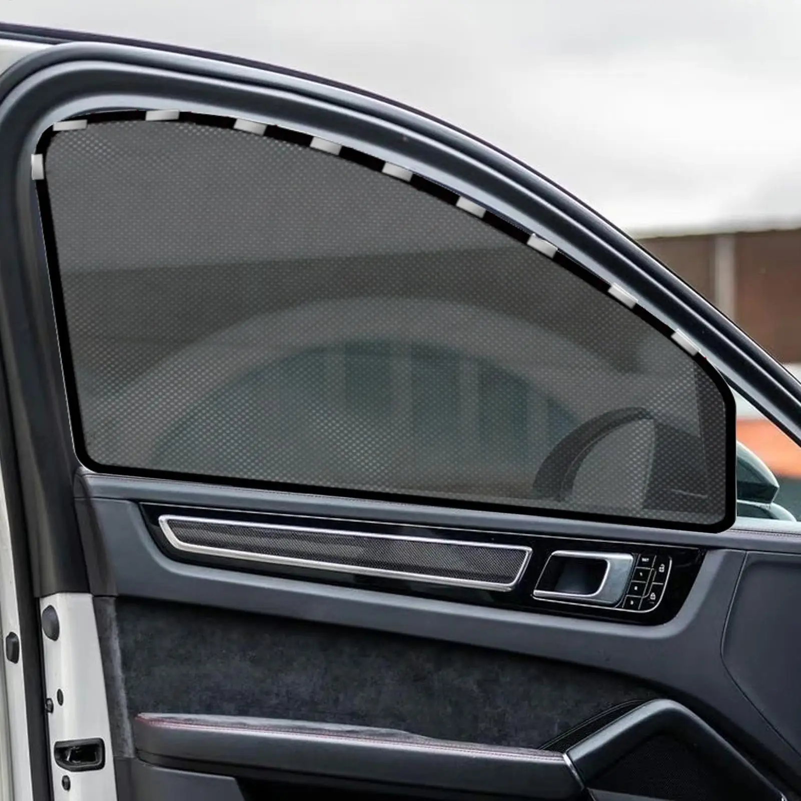 1-4pc Magnetic Car Window Sunshade Summer UV Protection Universal Foldable Window Sunshades Mesh Vehicle Sunblock Cover Auto Acc