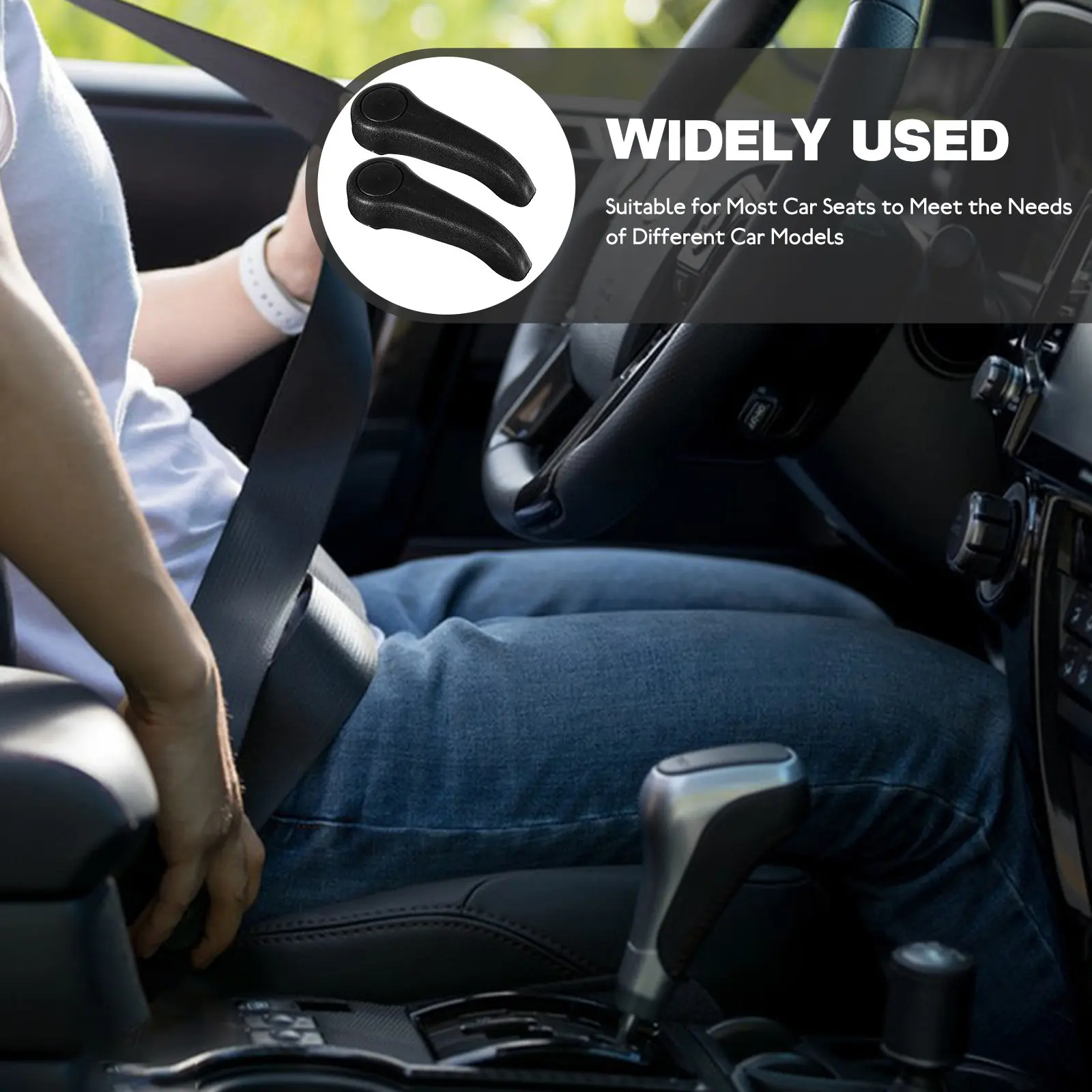 

1Pair Seat Recliner Handle Lever Replacement Sturdy ABS Material Quick Installation Perfect Driving Position Car Interior