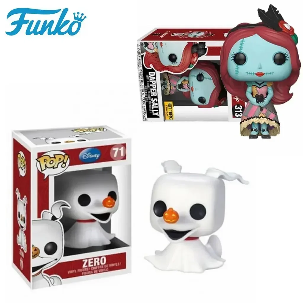 Фильм Funko Pop Кошмар перед Рождеством # 313 Даппер Салли # 15. Джек Скеллингтон # 71, экшн-фигурка Zero POP, модель куклы, игрушки