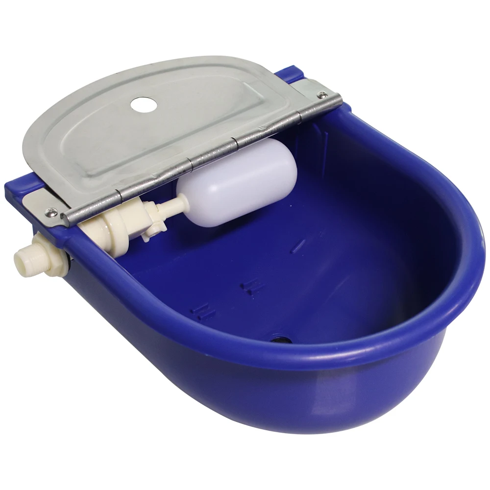 Dark Blue Automatic Waterer Drinker Dog Cattle Pig Sheep Goat Horse Water Trough with Float Valve Drain