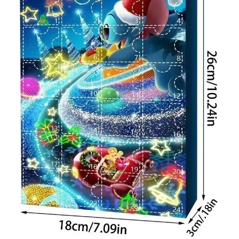 New Stitch Calendario dell'Avvento di Natale Scatola Kawaii LiloStitch Modello Doll Blind Box Anime Figura Giocattolo per bambini Regali a sorpresa di Natale