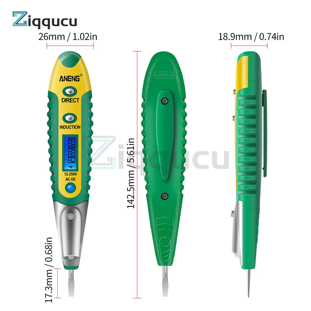 AC DC 12-250V LCD Digital Voltmeter Multi-function Voltage Test Pencil Electrical Volt Meter Tester Detector Screwdriver