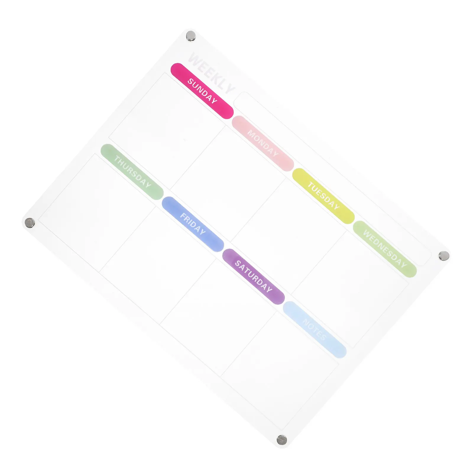 Acrylic Transparent Magnetic Dry Erase Memo Board Multi-Purpose Message Board for Office Fridge Wall Daily Planning Organizer