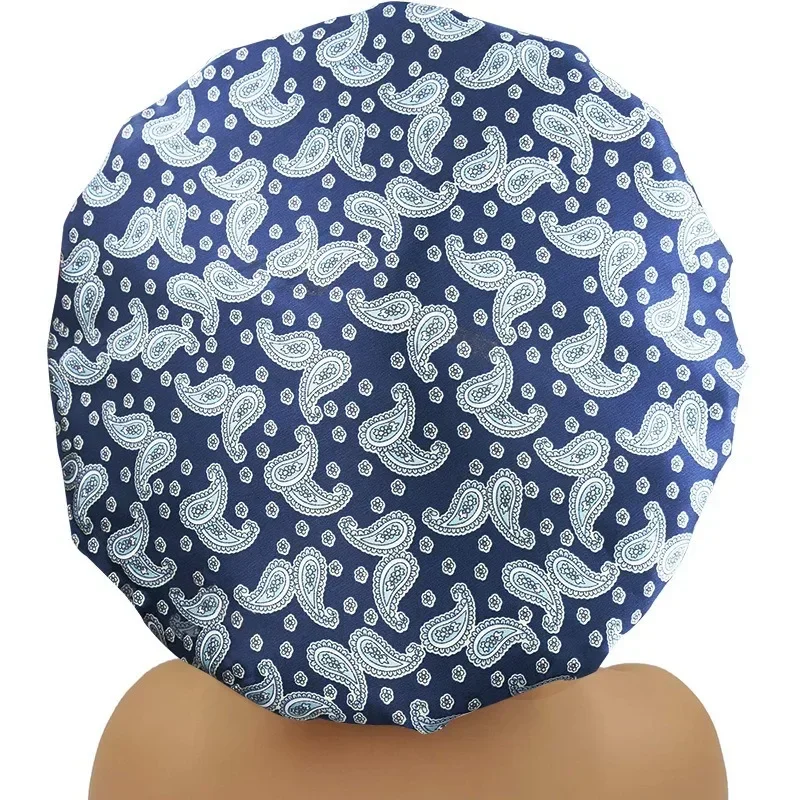 Shower Cap Terry Cloth Lined EVA Exterior Reusable Triple Layer Waterproof Large Bath Hair Cap for All Hair Hotel Travel