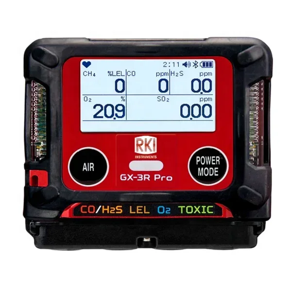 RKI Instruments Smallest & lightest  gas monitor, LEL, O2, H2S, CO or H2 Compensated CO sensor GX-3R GX-3R Pro